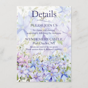 Elegant Periwinkle Clematis Begleitkarte