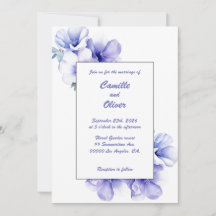 Elegant Periwinkle: Einladung zur Hochzeit