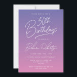 Elegant Periwinkle Lila Girly 30. Geburtstag Einladung<br><div class="desc">Ihre Ehefrau wird diese elegante Geburtstagsfeier von Jessica Amber Liebe geben. Diese niedliche Karte weist ein lila Farbschema mit einem Randwinkel auf. Ein Schriftart mit mädchenhaften Schriften sagt Ihnen, es sei ein 30. Geburtstag, und Sie können den Text für den Namen der Geburtstagsfrau und die Einzelheiten des Party ändern, einschließlich...</div>