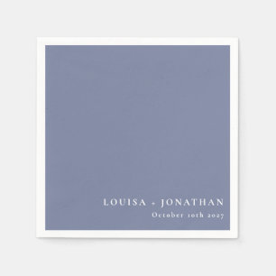 Elegant Periwinkle Trendy Minimal Custom Serviette