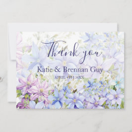 Elegant Periwinkle Wedding Vielen Dank Dankeskarte