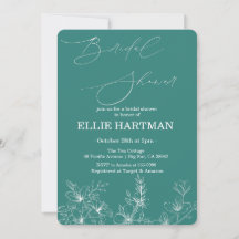 Elegant Periwinkle Wildflower Bridal Shower 