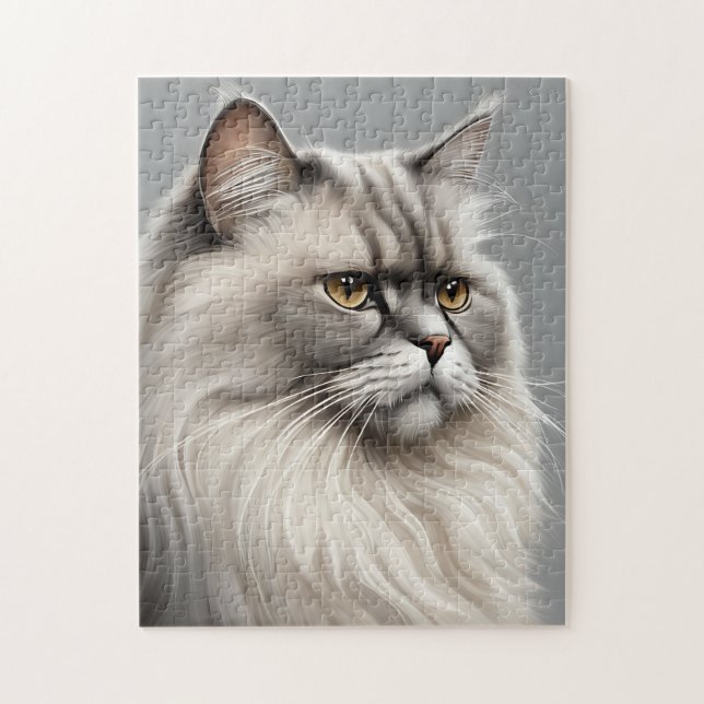 Elegant Persian Cat Illustration (Vertikal)
