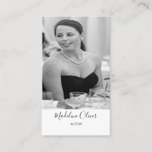 Elegant Personal Fotograf Stilvoll Schwarz-weiß Visitenkarte