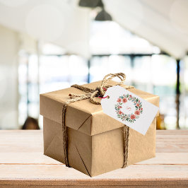 Elegant Personalised Floral Watercolour Monogram Geschenkanhänger