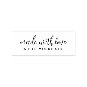 Elegant Personalisiert gemacht mit Liebe Gummistempel