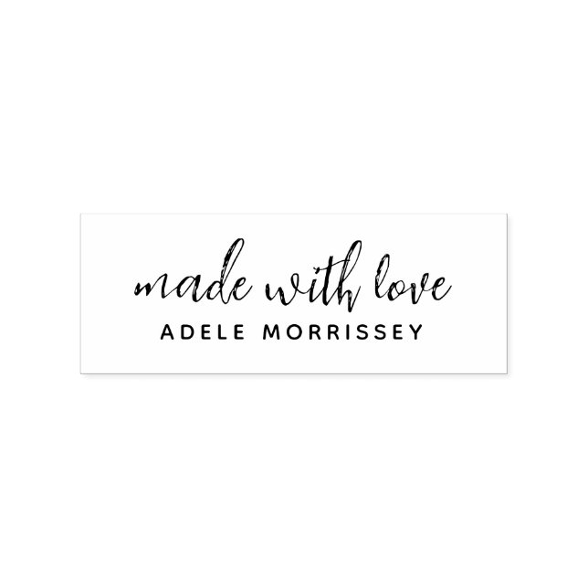Elegant Personalisiert gemacht mit Liebe Gummistempel (Prägung)