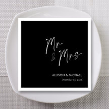 Elegant Personalisiert Minimalistisch Mr. & Mrs. N