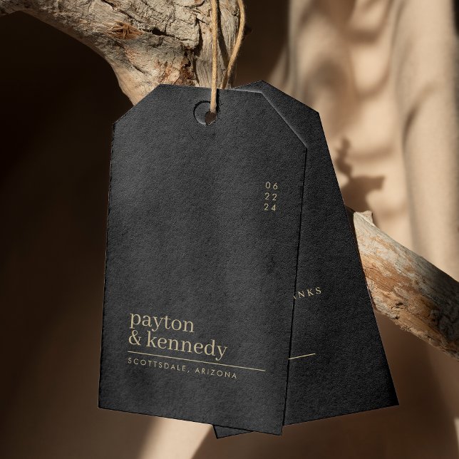 Elegant Personalisiert mit Name Wedding Vielen Dan Geschenkanhänger (Von Creator hochgeladen)