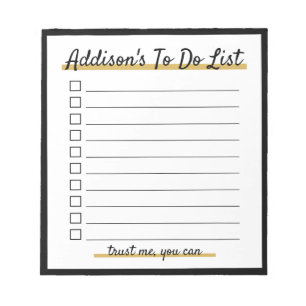 Elegant Personalisiert To do list Notepad Notizblock