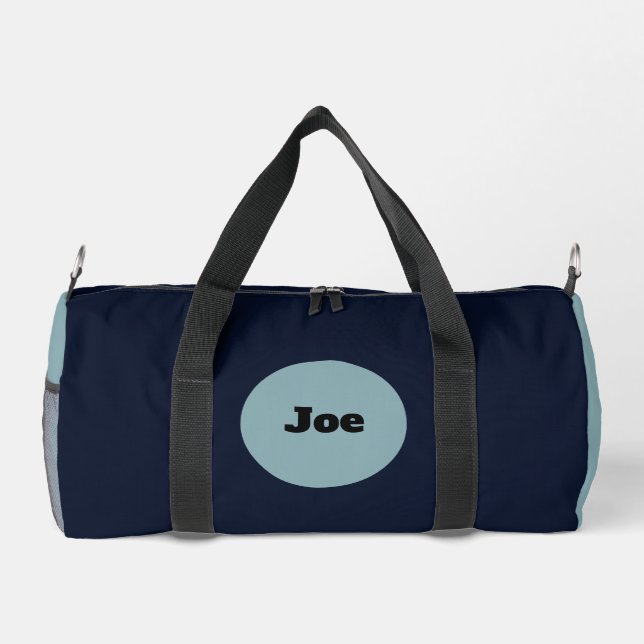 Elegant, personalisiert und blau duffle bag (Rückseite)