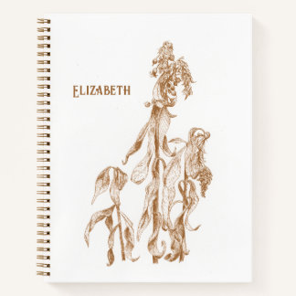 Elegant Personalized Botanical Illustration Notizbuch
