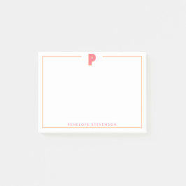 Elegant Personalized Monogram 3D Letter P Initial  Post-it Klebezettel