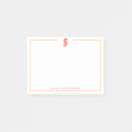 Elegant Personalized Monogram 3D Letter S Initial  Post-it Klebezettel