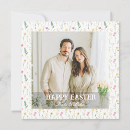 Elegant Personalized Photo Happy Easter Feiertagskarte