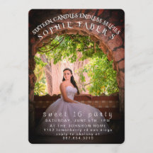 Elegant Personalized Photo Sweet Sixteen Birthday