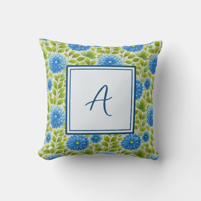 Elegant Personalized Stylish Romantic Floral Chic Kissen (Vorderseite)