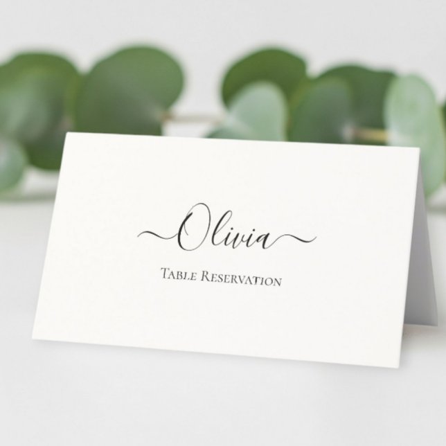 Elegant Personalized Wedding Place Card –  Simple  Terminkarte (Von Creator hochgeladen)