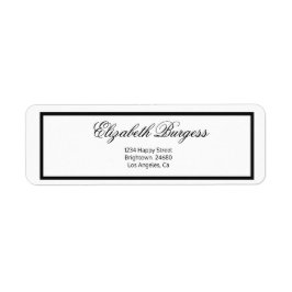 Elegant Persönliches Monogramm Schwarz und Weiß