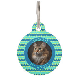 Elegant Pet Lover Gift Chevron Haustiermarke