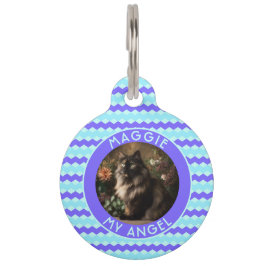 Elegant Pet Owner Gift Chevron Symmetry Haustiermarke