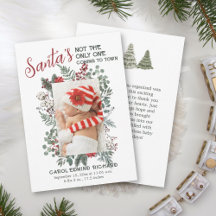 Elegant Photo Christmas Baby Birth Announcement 