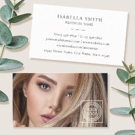 Elegant Photo Logo Minimalist Professional  Visitenkarte