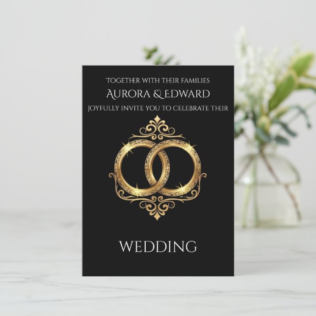 Elegant Photo Wedding Invitation Card – Modern Einladung (Stehend Vorderseite)