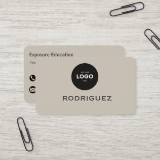 Elegant Photography Workshop Brown Business Card Visitenkarte