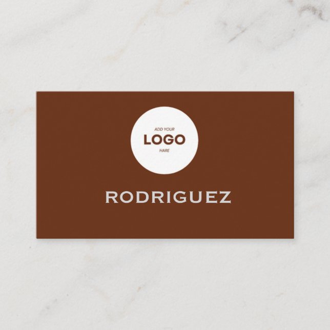 Elegant Photography Workshop Brown Business Card Visitenkarte (Vorderseite)