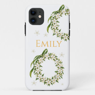 Elegant Pikake Lei iPhone Case