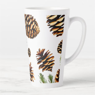 Elegant Pine Cone Kontur Latte Tasse, 17oz Milchtasse
