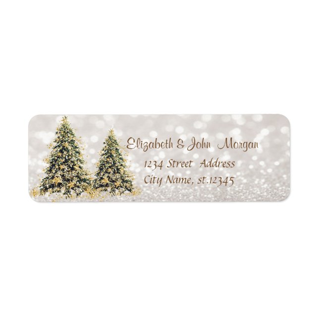Elegant, Pine Trees, Glittery Bokeh (Vorne)