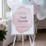 Elegant Pink Bat Mitzvah Willkommen Poster<br><div class="desc">Dieses elegante Design besticht durch einen geometrischen Rahmen,  der einen Aquarellspritzt und Ihren eigenen Text umgibt. Fügen Sie den Text mithilfe des Vorlagenformulars hinzu. Die erweiterten Editiermenüs,  die über das "Design-Tool" aufgerufen werden,  ermöglichen es Ihnen,  die Schriftart,  Farben und das Layout zu ändern.</div>