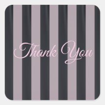 Elegant Pink & Black Striped French Bridal Shower