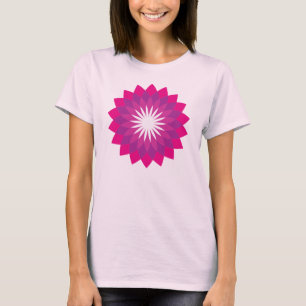 Elegant Pink Blume Mandala T-Shirt