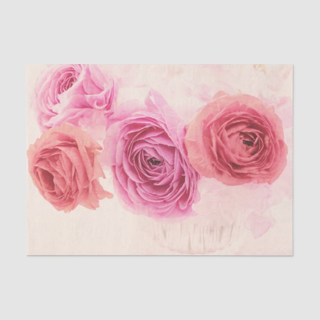 Elegant pink bouquets  seidenpapier (Vorderseite)