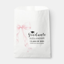 Elegant Pink Bow 2026 Graduation Graduate Geschenktütchen
