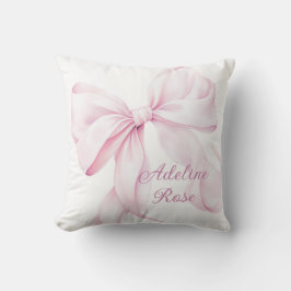 Elegant Pink Bow Baby Girl Kissen