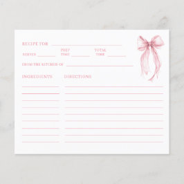 Elegant Pink Bow Bridal Shower Recipe