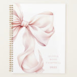 Elegant Pink Bow Planer<br><div class="desc">Eleganter rosa Bow Planner</div>