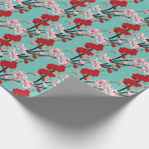 Elegant Pink Cherry Blossom Petal Japan Geschenkpapier