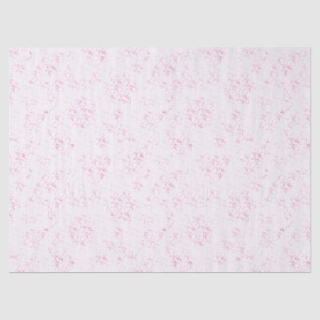 Elegant Pink Filigree Minimal Rough Luxe Seidenpapier (Vorderseite)