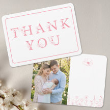 Elegant Pink Floral Baby Shower Photo