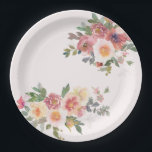 Elegant Pink Floral Bridal Shower Pappteller<br><div class="desc">Elegant Pink Floral Bridal Shower Paper Plates</div>