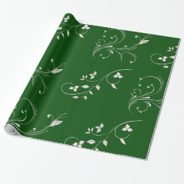 Elegant Pink Floral Swirl Wrapping Paper Geschenkpapier