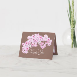 Elegant Pink Flowers Chic Bouquet Thank You Karte