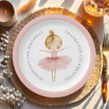 Elegant Pink Girl Ballerina Birthday Party