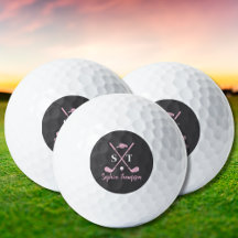 Elegant Pink Golf Club White Bows Custom Birthday