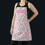 Elegant Pink Hydragea Flowers Pattern Monogram Schürze<br><div class="desc">Cook in style with the Elegant Pink Hydrangea Flowers Pattern Monogram Queen of the Kitchen Apron. Designed for those who love to add a touch of beauty to their culinary routine, this apron features delicate pink hydrangeas and a personalized monogram, making it both stylish and unique. The adjustable fit ensures...</div>